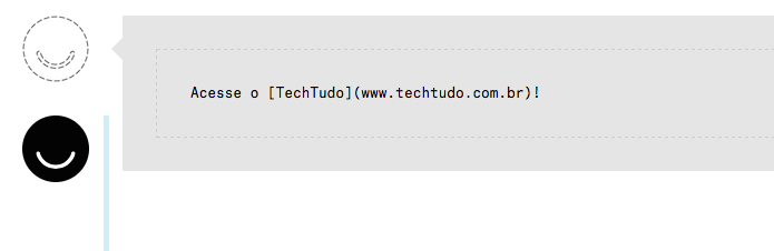 Adicionando uma palavra ou frase com link (Foto: Reprodução/Helito Bijora)