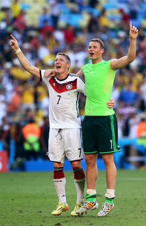Schweinsteiger e Neuer Alemanha x França (Foto: Getty Images)