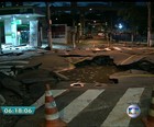 Rompimento de adutora bloqueia vias; SIGA (Reprodução/TV Globo)