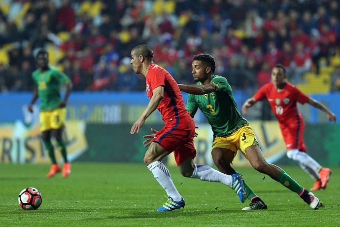 Chile saiu derrotado por 2 a 1 para a Jamaica em amistoso realizado nesta sexta (Foto: Reprodução/ Twitter)