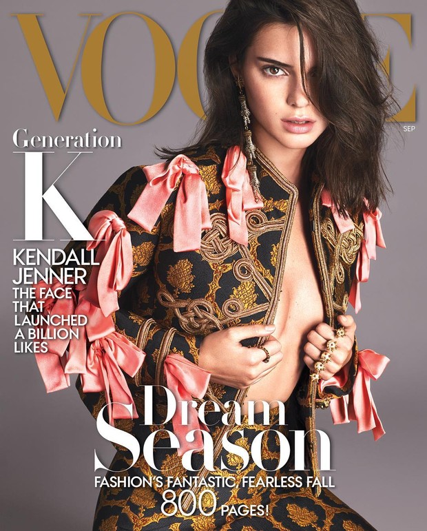 Kendall Jenner na capa da Vogue (Foto: Reprodução / Vogue)