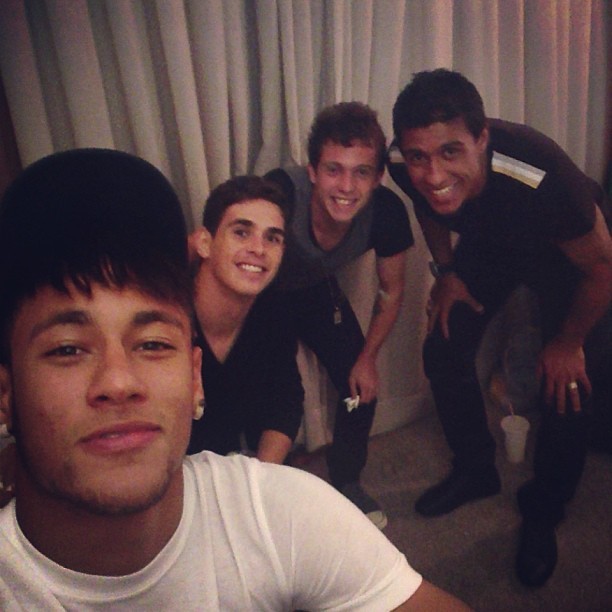 Neymar, Oscar, Bernard e Paulinho (Foto: Instagram/ Reprodução)