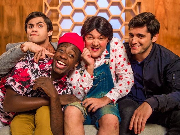 Didico (Lucas Veloso), Dedeco (Bruno Gissoni), Mussa (Mumuzinho) e Zaca (Gui Santana (Foto: Joo Cotta)