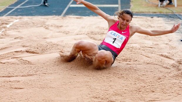 Maurren Maggi no GP de São Paulo de atletismo (Foto: Piervi Fonseca / Agência Estado)