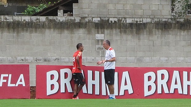 Dorival Junior Liedson treino Flamengo (Foto: Richard Souza / Globoesporte.com)