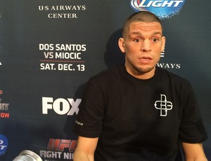 Nate Diaz, UFC, media day, Phoenix Suns (Foto: Marcelo Russio)
