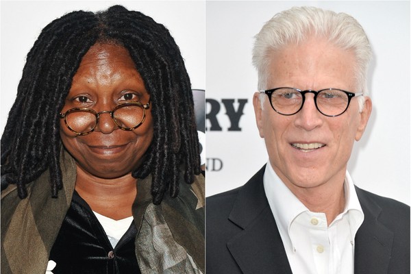 O relacionamento de Whoopi Goldberg e Ted Danson foi muito polêmico na época. O affair entre eles em 1992 teria sido o motivo do divórcio do ator de ‘CSI’ (Foto: Getty Images)