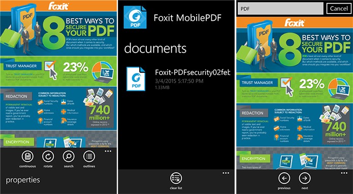 Foxit Mobile PDF é um aplicativo ideal para quem precisa ler documentos no telefone (Foto: Divulgação/Windows Phone Store)