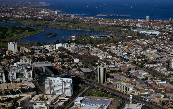 vista aérea circuito albert park gp de melbourne, Austrália (Foto: Globoesporte.com)