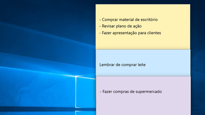 Crie notas diferentes com cores para separar informações por temas ou urgência (Foto: Paulo Alves) Crie notas diferentes com cores para separar informações por temas ou urgência (Foto: Paulo Alves)