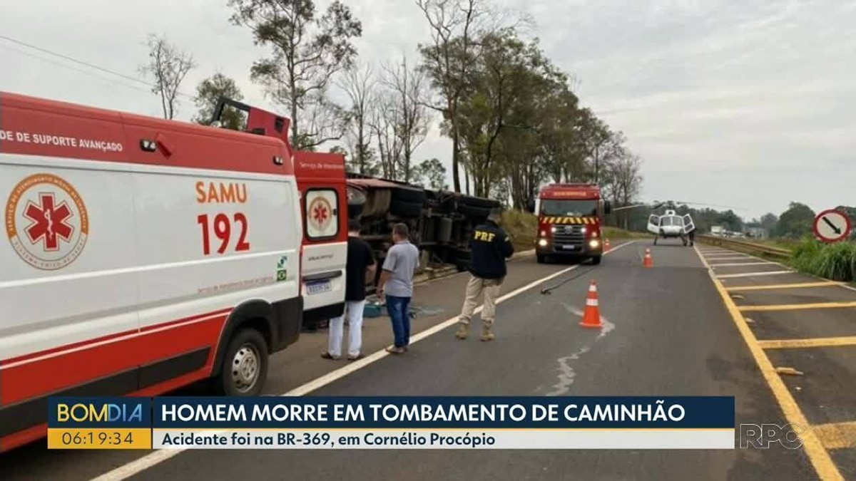 Motorista Morre Ap S Tombar Caminh O Na Br Em Corn Lio Proc Pio