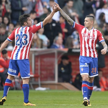 Sanabria Sporting Gijon x Atlético de Madrid (Foto: AFP)