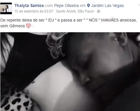 Pepê e a mulher, Thalyta Santos (Foto: Reprodução / Facebook)