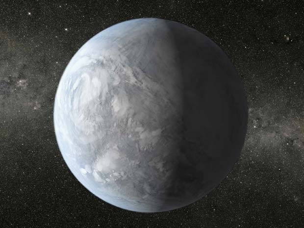 Kepler-62 é um planeta do tamanho da Terra na zona habitável de uma estrela menor e mais fria do que o Sol, a 1.200 anos-luz da Terra, na constelação de Lyra (Foto:  REUTERS/NASA Ames/JPL-Caltech/Handout via Reuters)