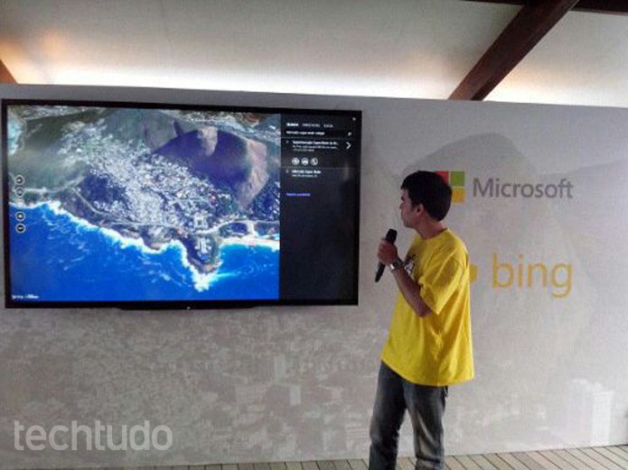 Lúcio Tinoco, idealizador do projeto Bing da Área, em evento no Morro do Vidigal (Foto: Carol Danelli/TechTudo) Lúcio Tinoco, idealizador do projeto Bing da Área, em evento no Morro do Vidigal (Foto: Carol Danelli/TechTudo)