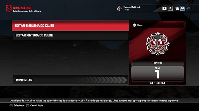 Driveclub: Como criar um clube de corrida (Foto: Reprodução/Emanuel Schimidt)