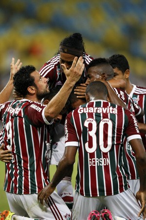 Fred comemoração Fluminense x Goiás (Foto: André Durão)