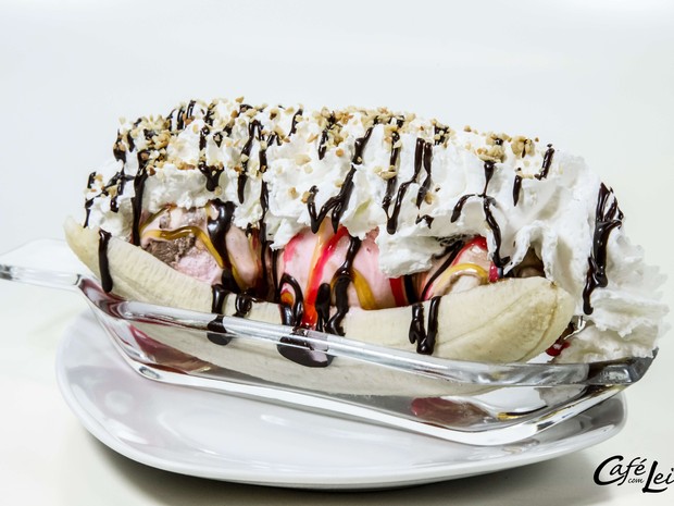 Sorvetes e Milkshake - Banana-split (Foto: Arquivo Pessoal) Sorvetes e Milkshake - Banana-split (Foto: Arquivo Pessoal)