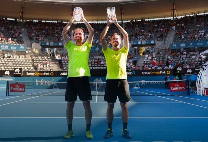 Wesley Koolhof e Matwe Middelkoop derrotaram Bruno Soares e Jamie Murray e foram campeões do ATP de Sydney, na Austrália (Foto: Apia International Sydney)