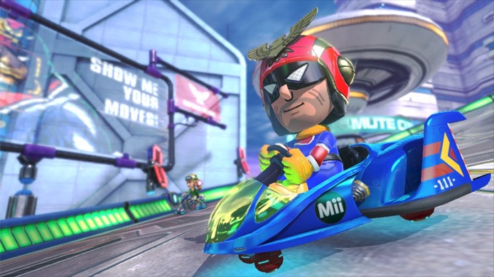 Você pode deixar seu Mii com a roupa do Amiibo de Captain Falcon em Mario Kart 8 (Foto: Nintendo Life)