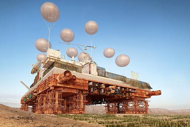 Projeto de cidade do futuro no deserto (Foto: Divulgação)