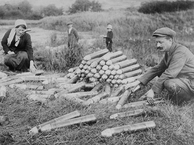 Primeira Guerra Mundial: Munição alemã abandonada na Batalha do Marne  (Foto: Flickr/The Library of Congress)
