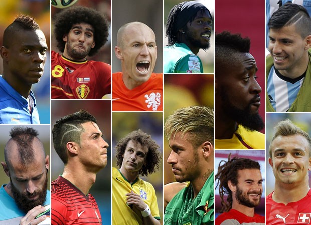 Cabeleireiros de famosos comentam penteados de jogadores das seleções de futebol na Copa do Mundo (Foto: Montagem sobre fotos da AP, AFP e Reuters)