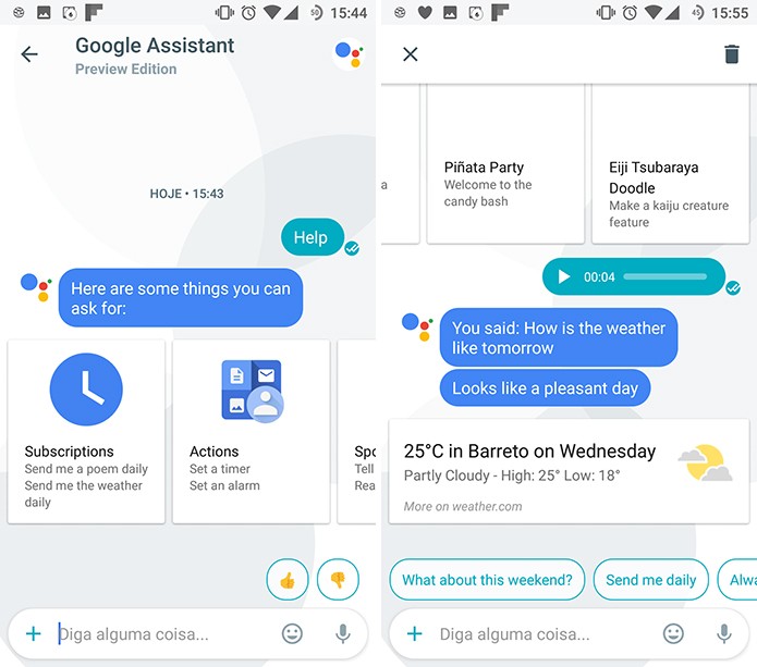 Google Assistant pode ser usado dentro do Allo (Foto: Reprodução/Elson de Souza)