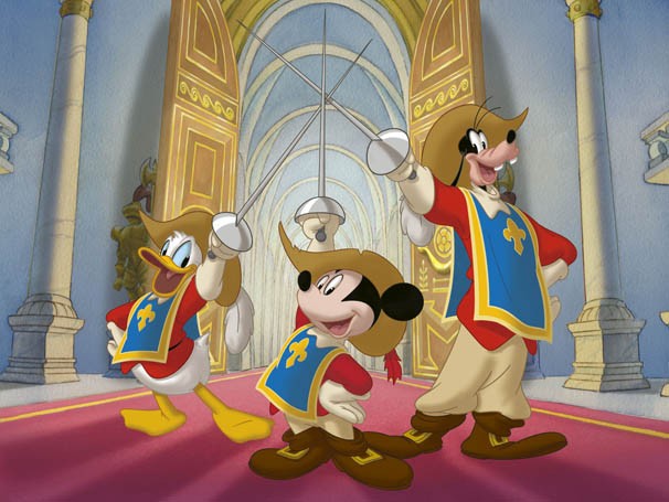 Mickey, Donald e Pateta têm a chance de se tornar mosqueteiros (Foto: Divulgação / Disney)