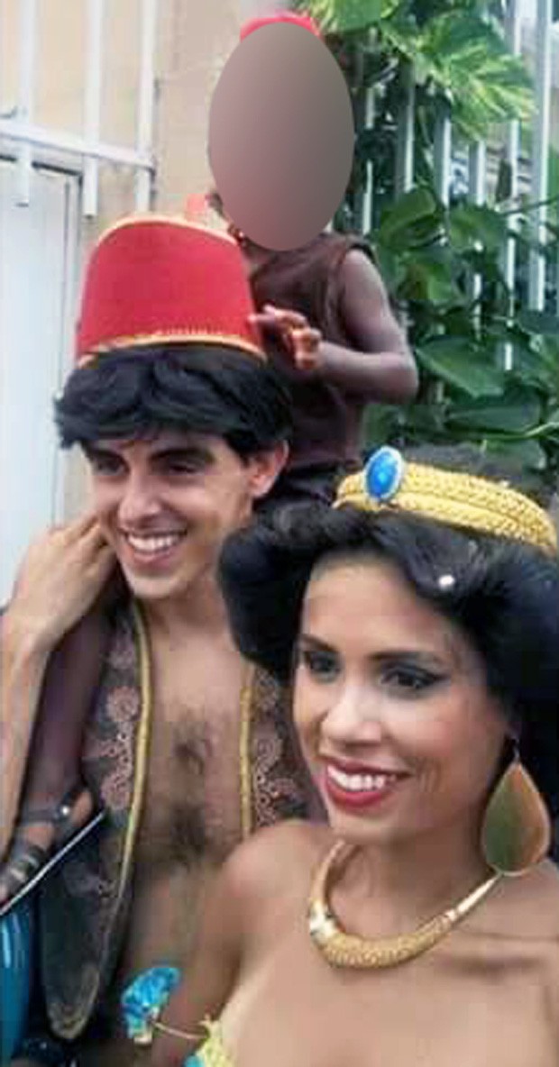 Fernando, Cíntia e Mateus fantasiados no Carnaval de Belo Horizonte (Foto: Fernando Bustamante/Arquivo pessoal)