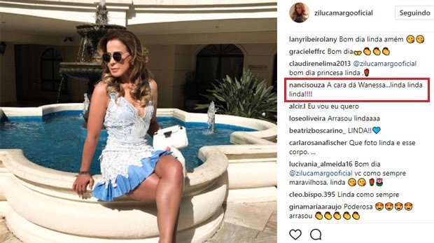 Zilu Godói é compara com a filha Wanessa Camargo (Foto: Reprodução/Instagram)