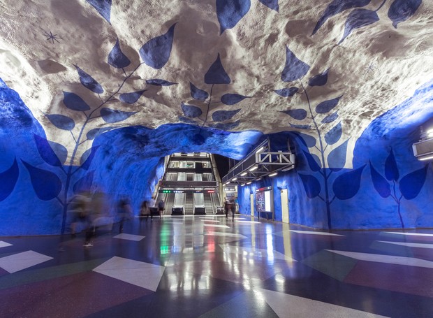 Metrô da Suécia tem a maior galeria de arte do mundo (Foto: Thinkstock)