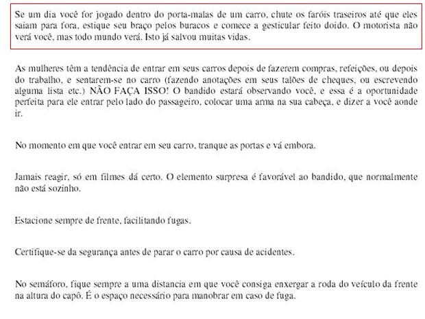 Dicas de segurança no site da PM Bahia (Foto: Reprodução site da PMBA) Dicas de segurança no site da PM Bahia (Foto: Reprodução site da PMBA)