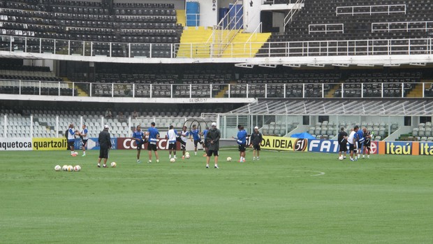 Santos treino Vila (Foto: Fernando Prandi)