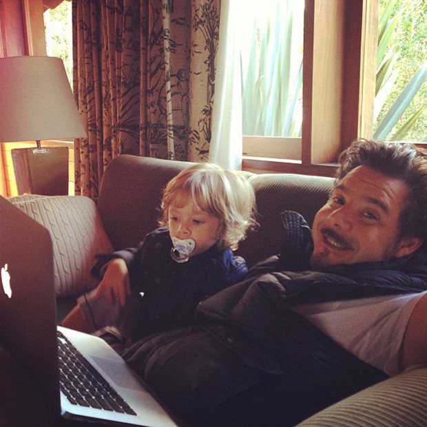 Alexandre Iódice e o filho, Vittorio (Foto: Instagram / Reprodução)