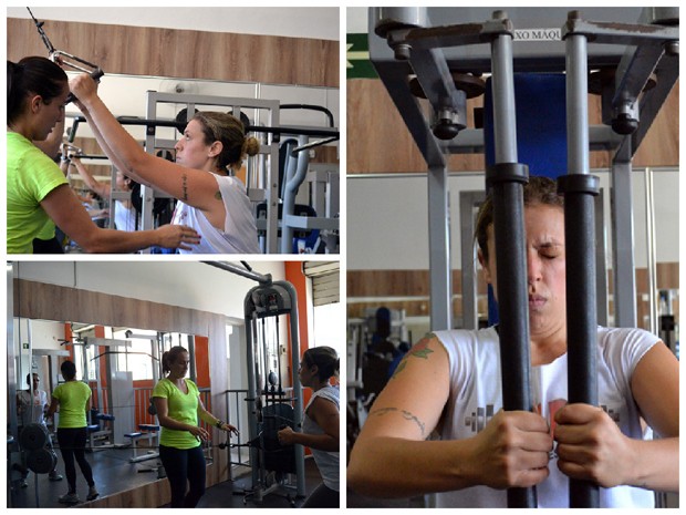 Fitness de Pobre, Nina Rodrigues, Patrícia Veloso, academia (Foto: Daniela Ayres/ G1)