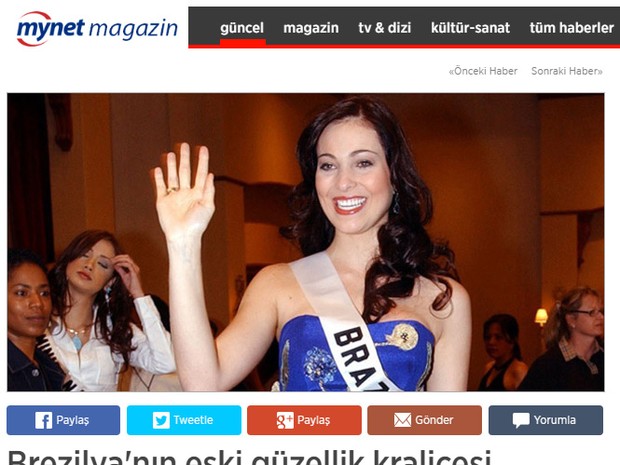 Fabiane Niclotti, Miss Brasil 2004 (Foto: Reprodução / www.mynet.com)