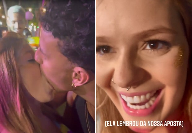 Viih Tube e youtuber Isaías se beijam no dia 2 da Farofa da Gkay (Foto: Reprodução/Instagram)