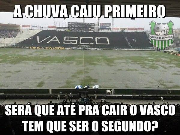 Zoação Vasco chuva - Vasco x Santos