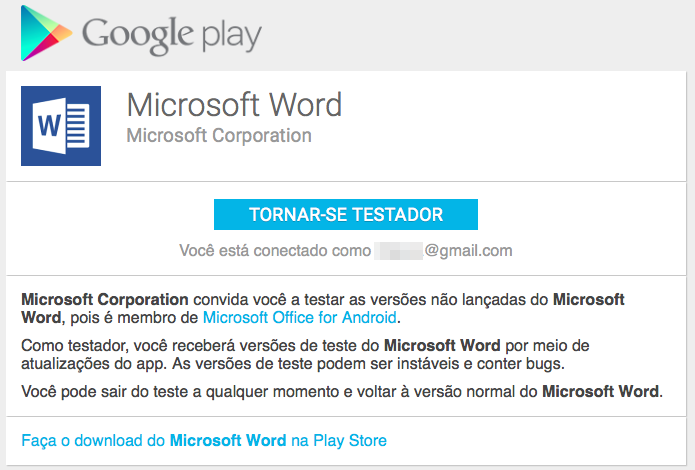 Participe do programa de testes do app (Foto: Reprodução/Helito Bijora)