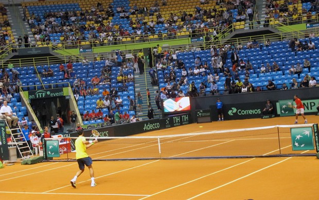Copa Davis - Belluci x Andujar (Foto: Andre Casado)