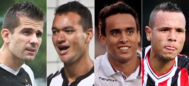 Montagem Atlético-MG x São Paulo: Victor, Rever, Jadson e Luis Fabiano (Foto: Editoria de arte/Globoesporte.com) Montagem Atlético-MG x São Paulo: Victor, Rever, Jadson e Luis Fabiano (Foto: Editoria de arte/Globoesporte.com)