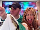Thalia comemora o 0x0 entre Brasil e México e pede goleiro em casamento