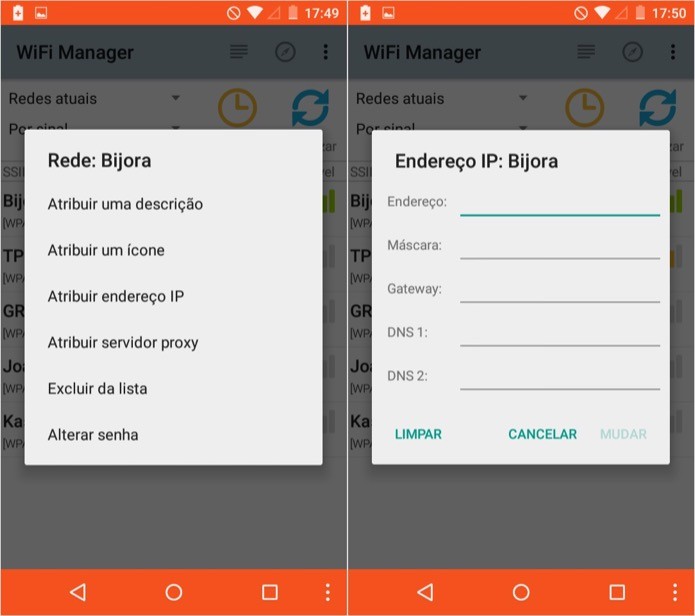 Alterando configurações de uma rede (Foto: Reprodução/Helito Bijora)