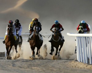 Corrida de Cavalos Liwa (Foto: AFP)