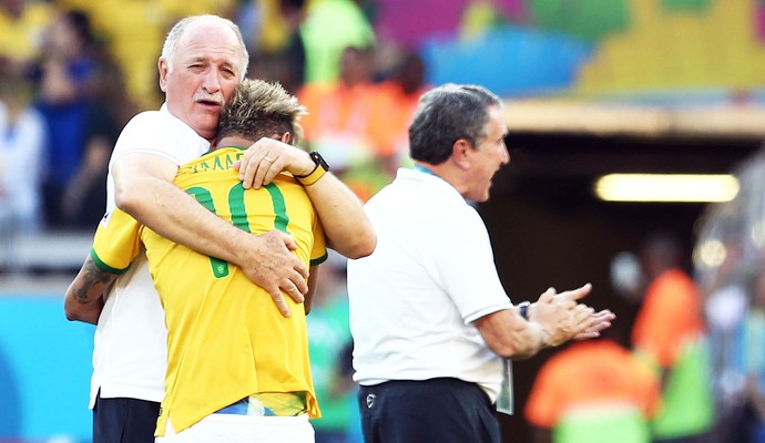 Luiz Felipe Scolari Felipão  Neymar brasil x chile (Foto: Marcos Ribolli)