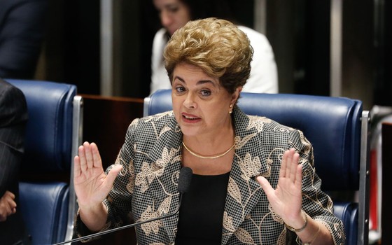 Presidente afastada Dilma Rousseff durante defesa no Plenário do Senado (Foto:  Sérgio Lima/ÉPOCA)