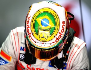 Capacete Lewis Hamilton, GP Brasil (Foto: Getty Images)