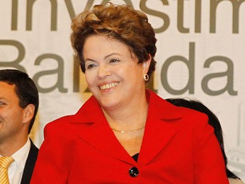 Dilma Rousseff em anúncio de investimentos do PAC em Santos  (Foto: Roberto Stuckert Filho/PR)