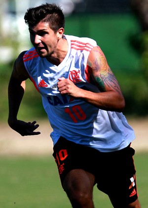 Lucas Mugni flamengo treino (Foto: Gilvan de Souza / Divulgação)